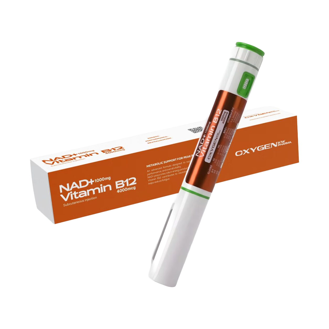 NAD + B12 Caneta 1000mg + 4000mcg